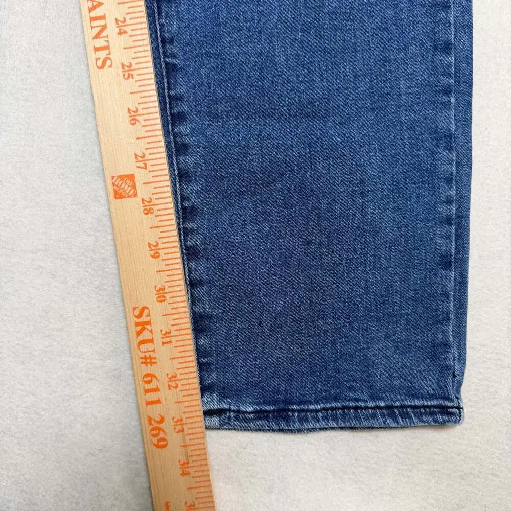 True Religion Jeans Mens 34 (Fits 34x33) Blue Rocco Skinny Moto Biker Denim